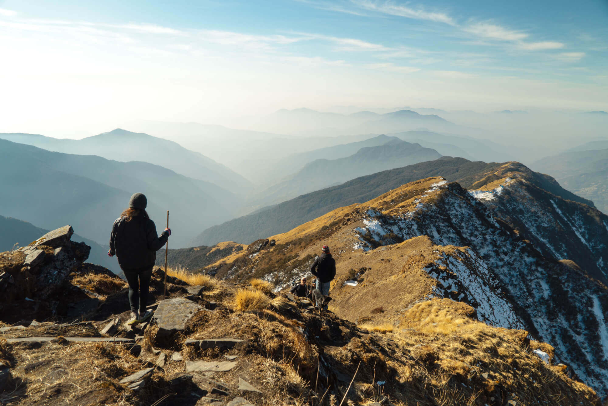 Hikers on the trail